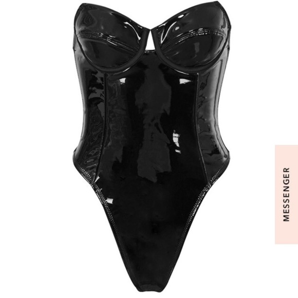 HOUSE OF CB VYNIL BODY SUIT - Picture 2 of 5